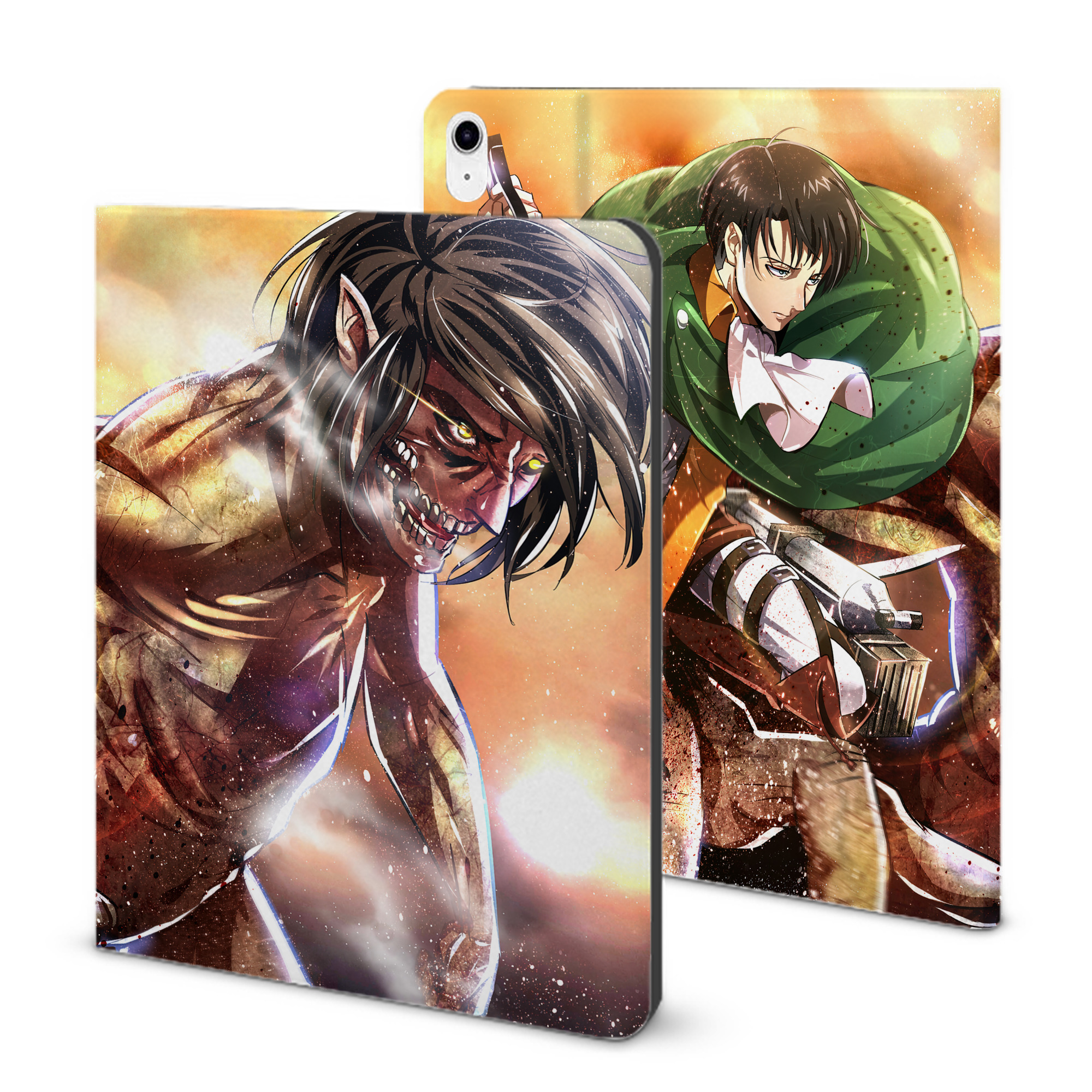 （画像用） 進撃の巨人 Attack on Titan IPad ケース ブック型 PUレザー TPU 耐衝撃 軽量 薄型 ペン収納なし 全面保護 IPad 各モデル対応